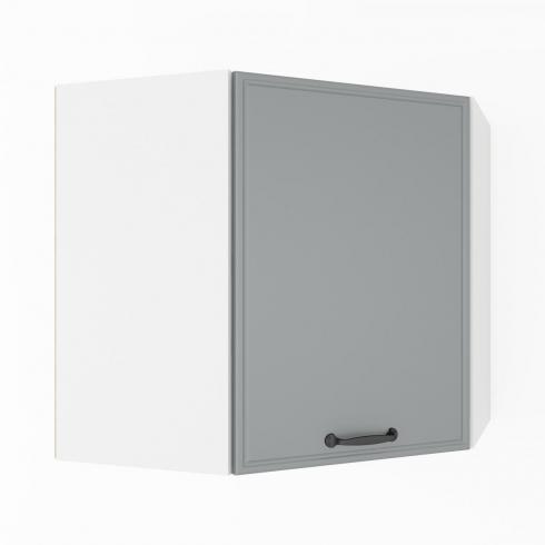 Шкаф навесной угловой К-73 Белый+Асфальт