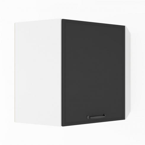 Шкаф навесной угловой К-73 Белый+Черный