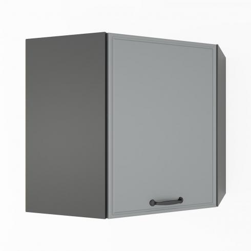 Шкаф навесной угловой К-73 Черный+Асфальт