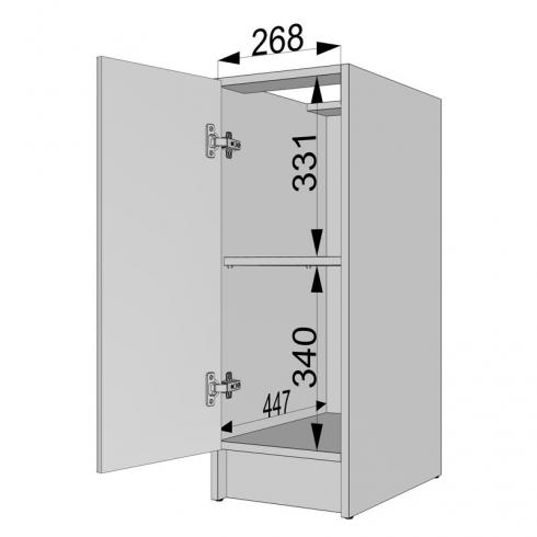 Тумба низ 300мм К-57(без столешницы)Белый foto 4