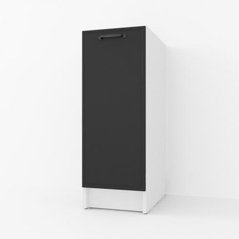 Тумба низ 300мм К-57(без столешницы)Белый+Черный