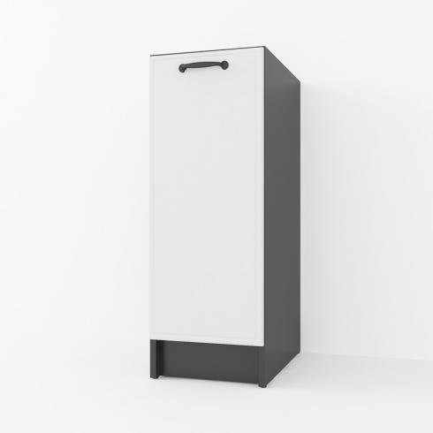 Тумба низ 300мм К-57(без столешницы) Черный+Белый