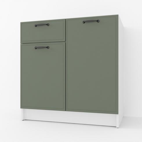 Тумба низ (комби) 800мм, К-65(без столешницы) Белый+Камуфляж