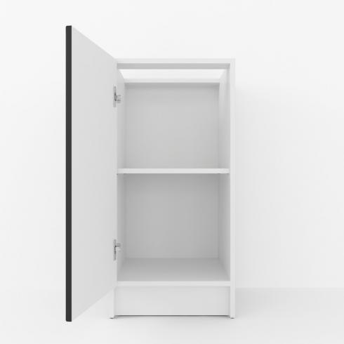 Тумба низ 400мм (без столешницы) К-64 Белый+Черный foto 2