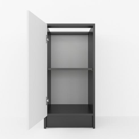 Тумба низ 400мм (без столешницы) К-64 Черный+Белый foto 2