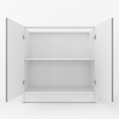 Тумба низ  800мм, К-66 (без столешницы) Белый+Асфальт foto 2