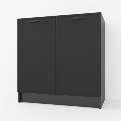 Тумба низ  800мм, К-66 (без столешницы) Чорный