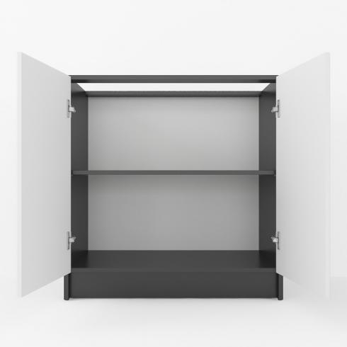 Тумба низ  800мм, К-66 (без столешницы) Чорный+Белый foto 2