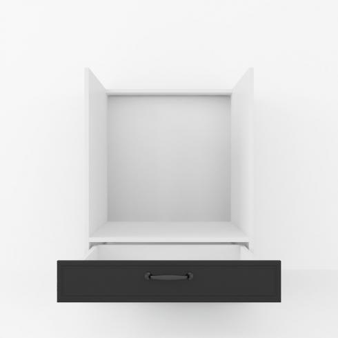 Тумба под духовку 600мм К-56 (столешницы) Белый+Черный foto 2