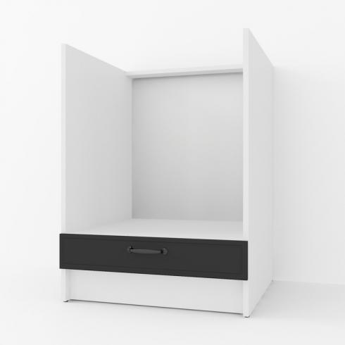 Тумба под духовку 600мм К-56 (столешницы) Белый+Черный