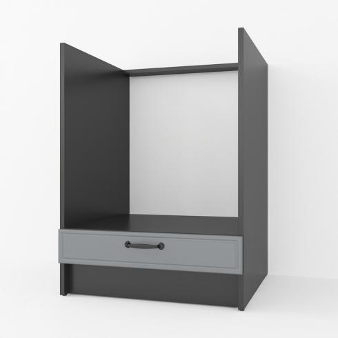 Тумба под духовку 600мм К-56 (столешницы) Черный+Асфальт