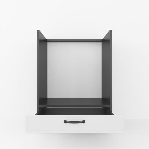 Тумба под духовку 600мм К-56 (столешницы) Черный+Белый foto 2