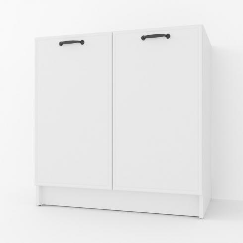 Тумба низ 800мм,мойка (без столешницы) К-55 Белый