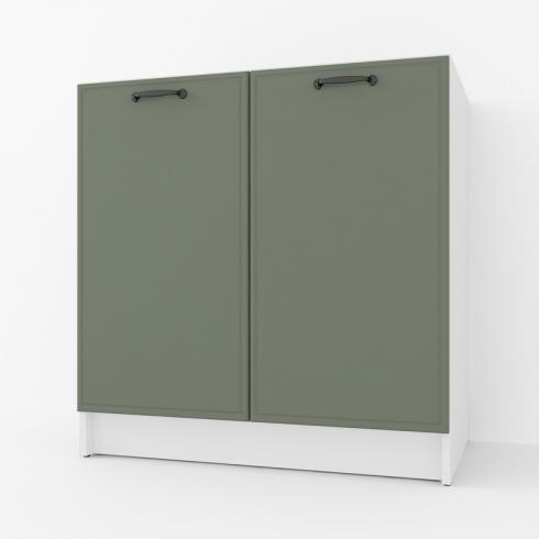 Тумба низ 800мм,мойка (без столешницы) К-55 Белый+Камуфляж