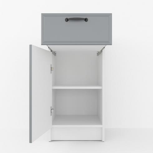 Тумба низ 400мм К-54 (без столешницы) Белый+Асфальт foto 2