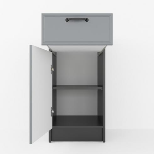 Тумба низ 400мм К-54 (без столешницы) Черный+Асфальт foto 2