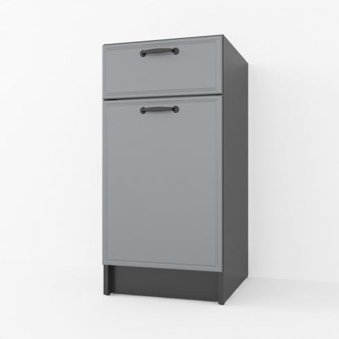 Тумба низ 400мм К-54 (без столешницы) Черный+Асфальт