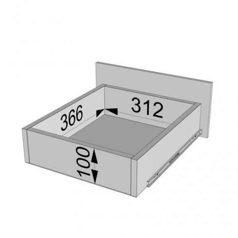 Тумба низ 400мм К-54 (без столешницы) Черный+Белый foto 5