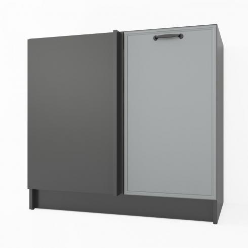 Тумба угловая низ К-74 Черный+Асфальт