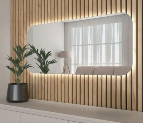 Прямоугольное зеркало с подсветкой В-29, 111*50см