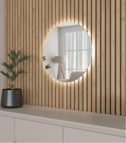 Круглое зеркало с подсветкой В-27, 55см