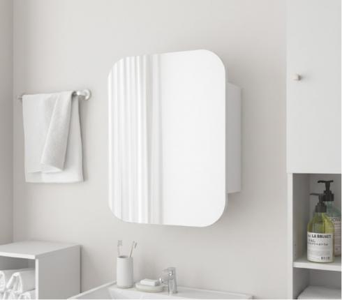 Прямоугольное зеркало со шкафчиком М-28, 60*50