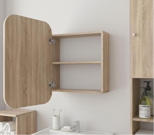 Прямоугольное зеркало со шкафчиком М-29, 65*50 Дуб Сонома foto 2