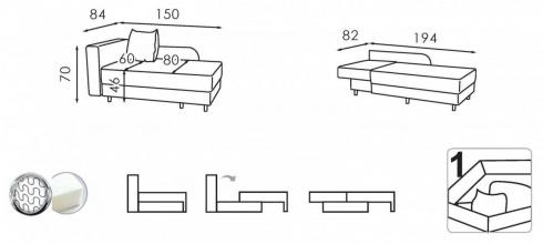 Диван РОББИ прямой раскладной foto 4