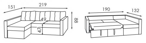 Диван ЛОРД угловой раскладной foto 2