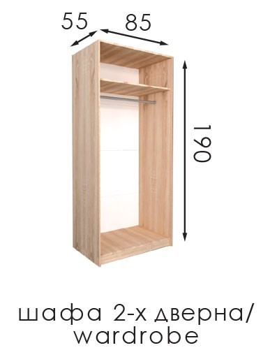 ТЕННЕССИ шкаф 2-х дверный foto 2