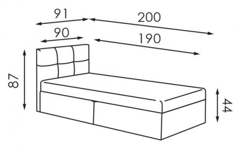 МИРА кровать 0,9 с матрасом foto 2