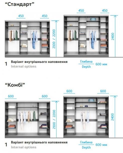 Шкаф купе 4 х дверный 2400мм foto 3