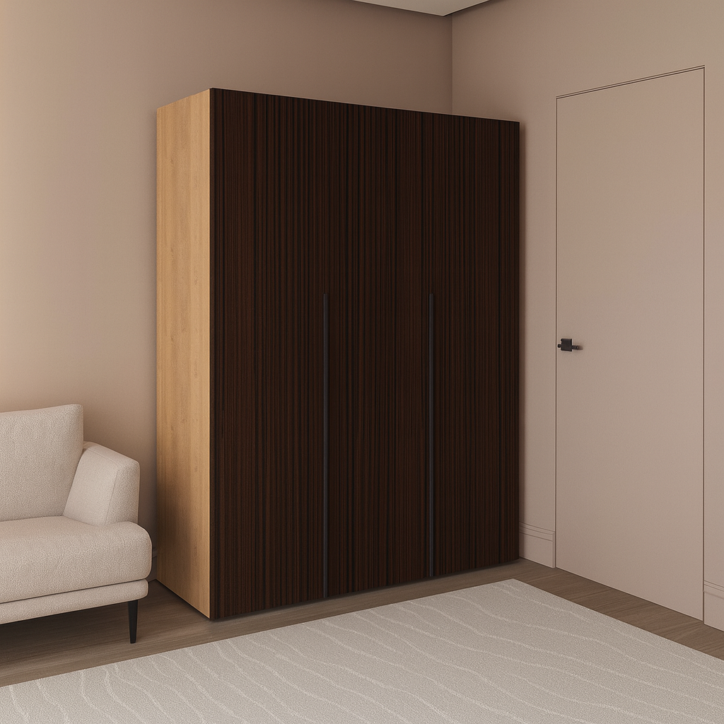 Шкаф трехдверный роспашной П-17 Дуб Тахо+Золотая Лоза