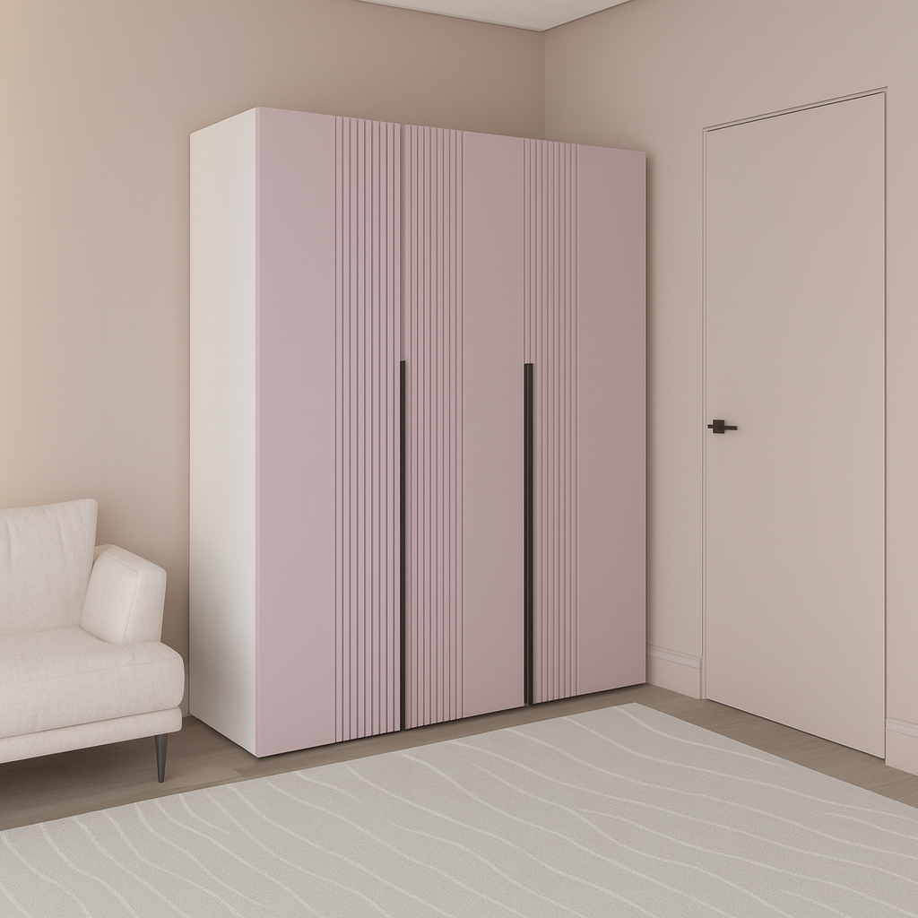 Шкаф трехдверный роспашной П-17 Кашемир+Лавандовый