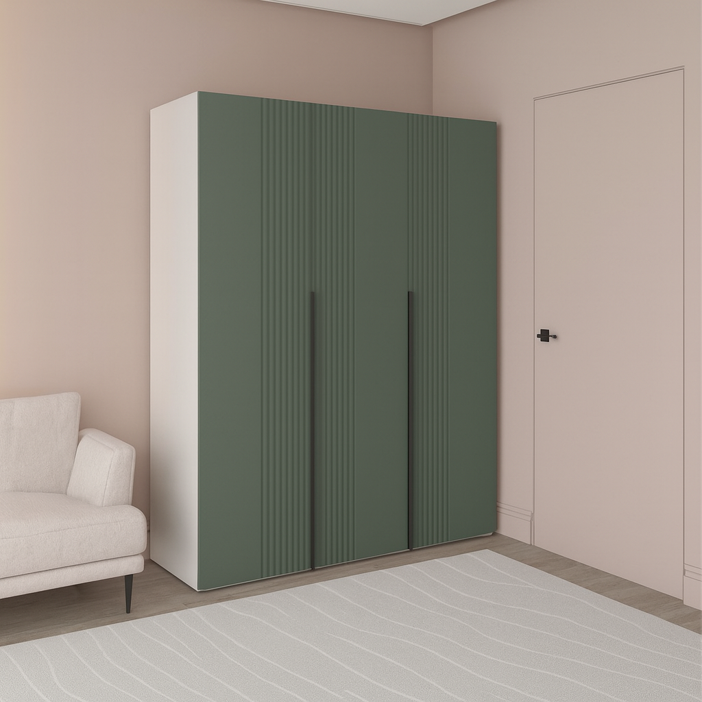 Шкаф трехдверный роспашной П-17 Кашемир+Камуфляж