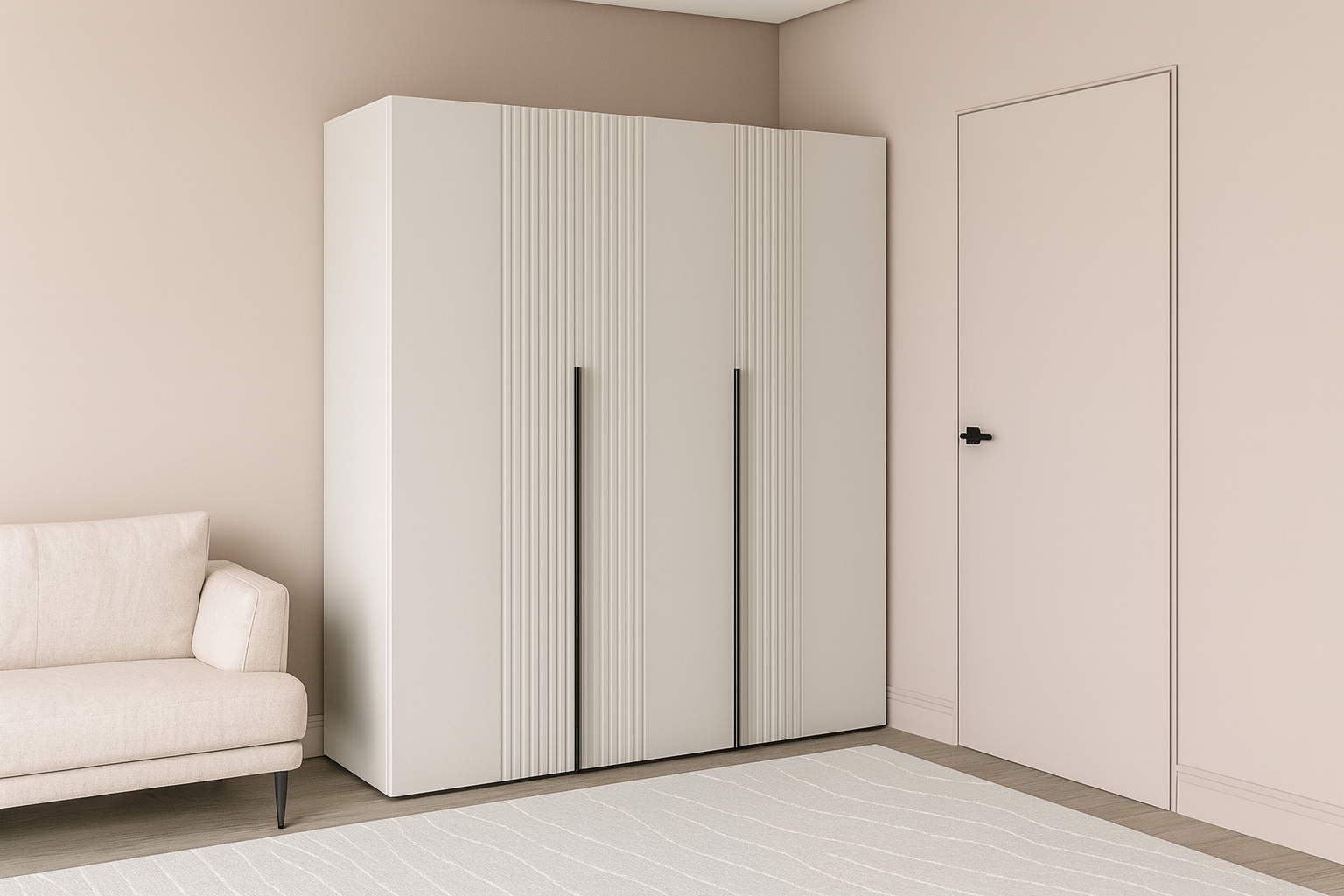 Шкаф трехдверный роспашной П-17 Кашемир