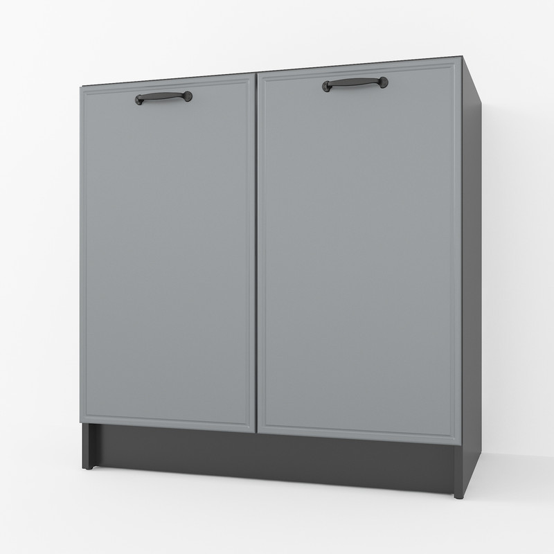 Тумба низ 800мм, К-66(без столешницы) Черный+Асфальт