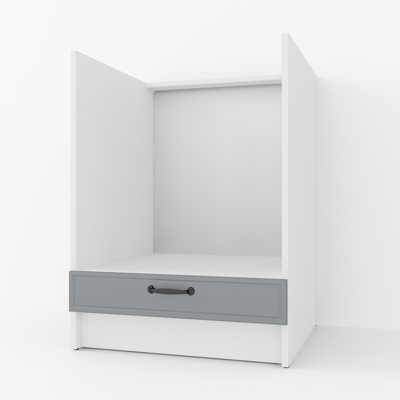 Тумба под духовку 600мм К-56 (столешницы) Белый+Асфальт