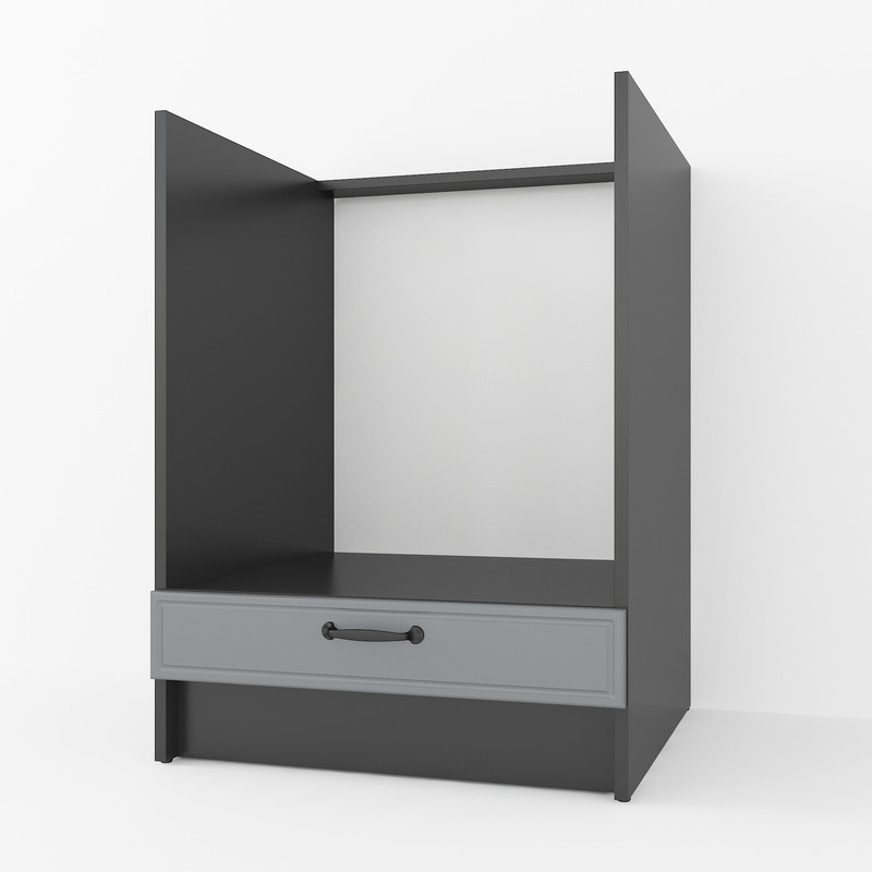 Тумба под духовку 600мм К-56 (столешницы) Черный+Асфальт