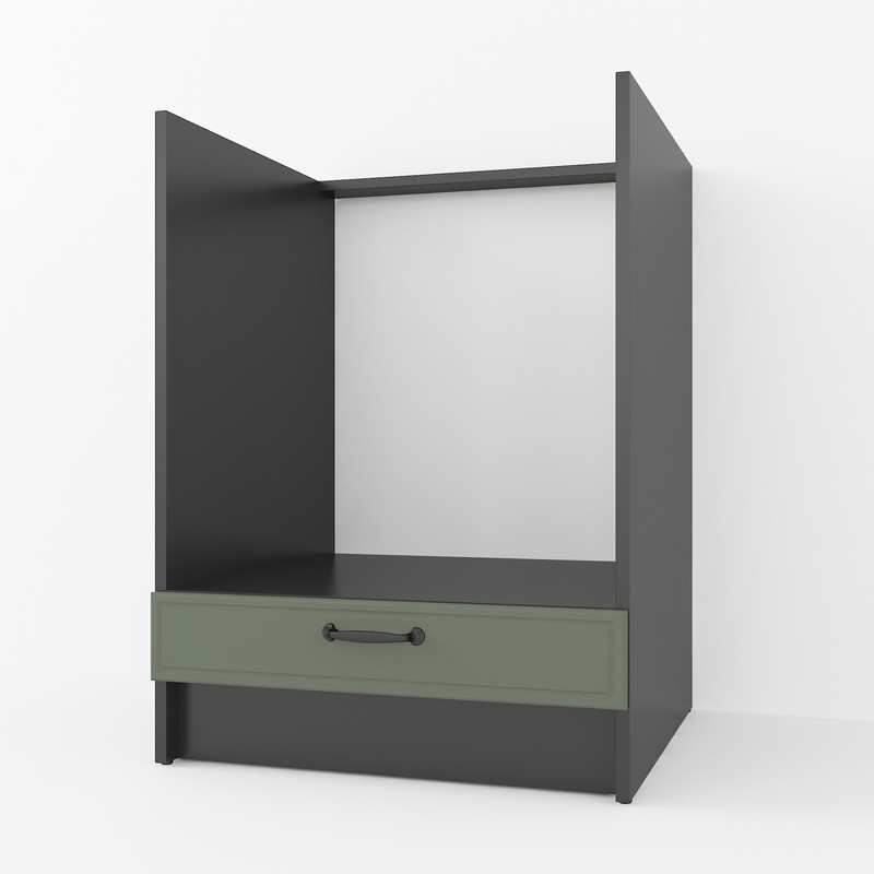 Тумба под духовку 600мм К-56 (столешницы) Черный+Камуфляж