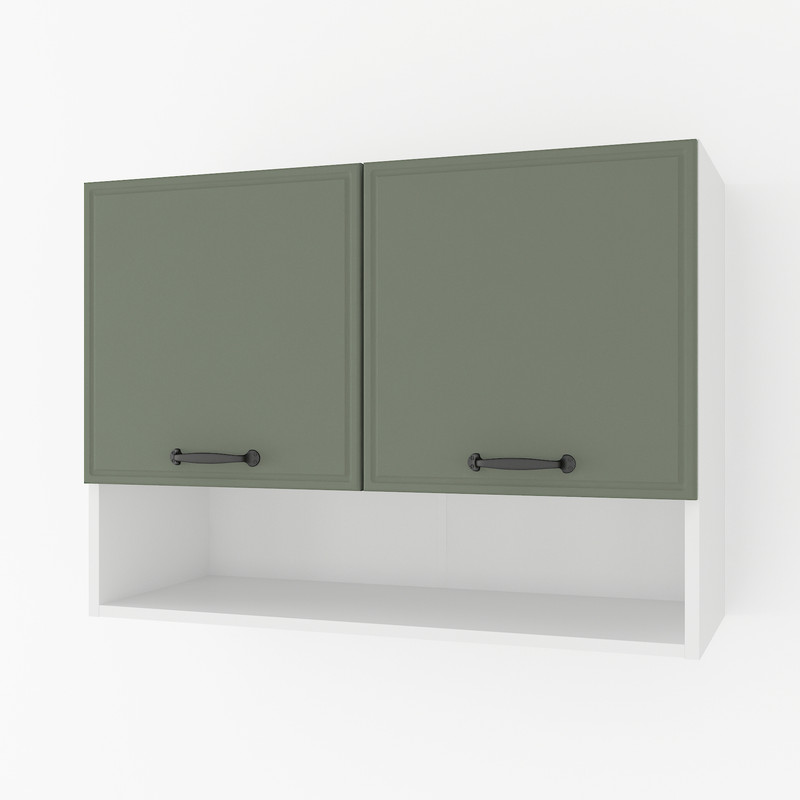 Шкаф навесной с нишей 800мм К-53 Белый+Камуфляж