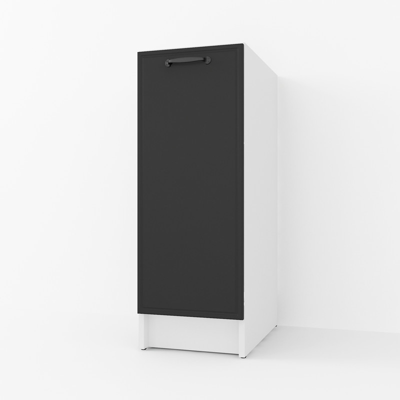 Тумба низ 300мм К-57(без столешницы)Белый+Черный