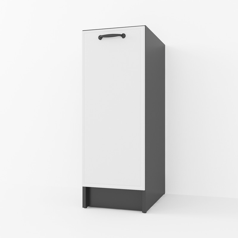 Тумба низ 300мм К-57(без столешницы) Черный+Белый