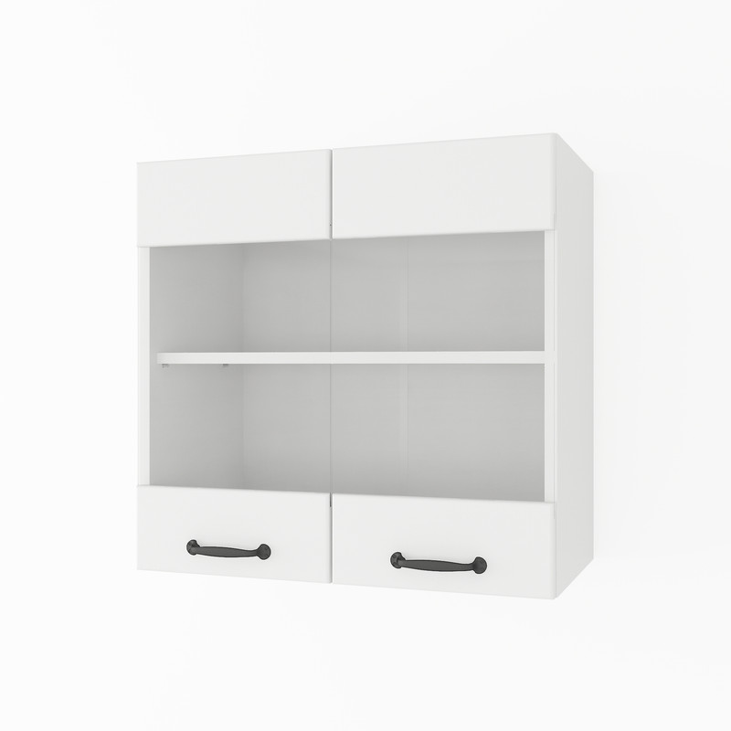 Шкаф навесной 600мм К-67 (витрина) Белый