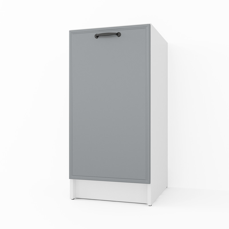 Тумба низ 400мм (без столешницы) К-64 Белый+Асфальт