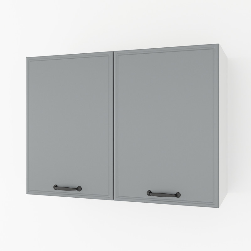 Шкаф навесной 800мм К-62 Белый+Асфальт