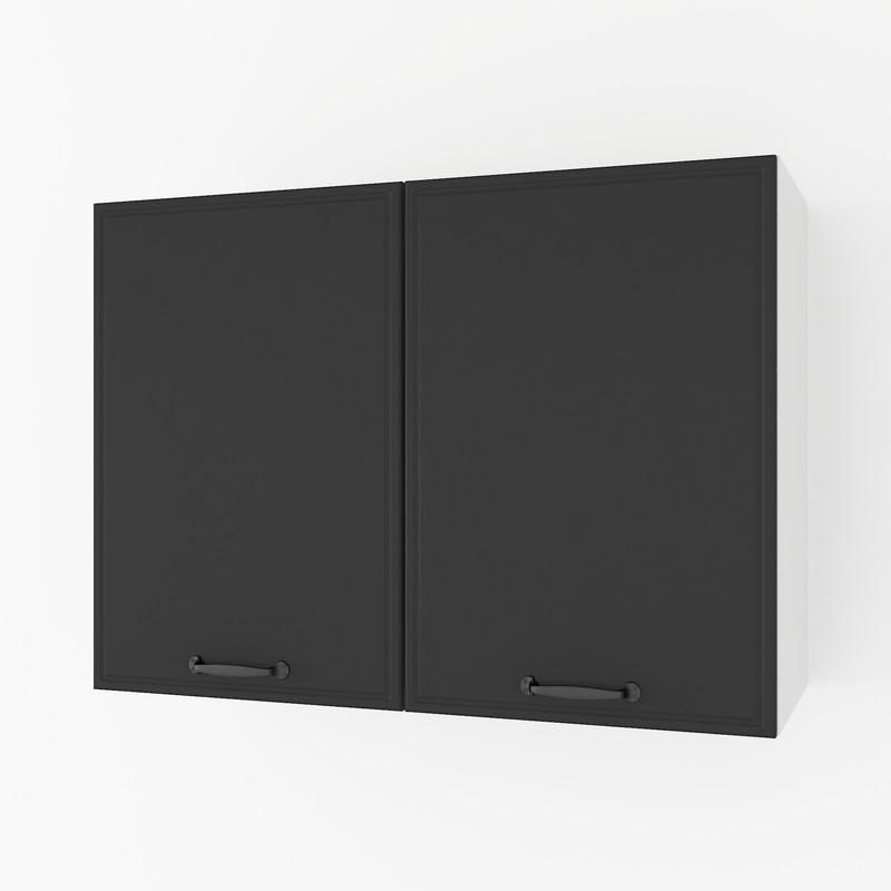 Шкаф навесной 800мм К-62 Белый+Черный