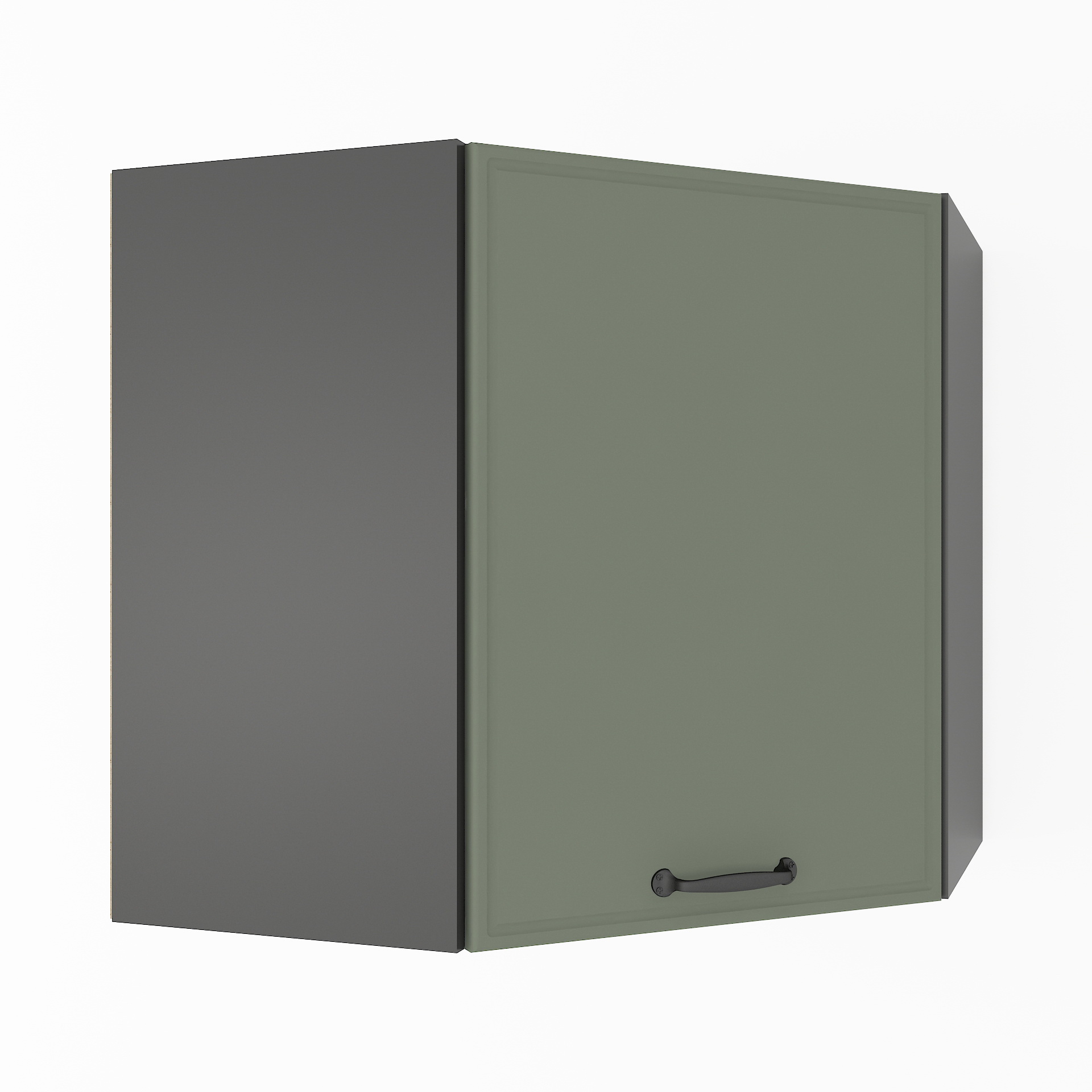 Шкаф навесной угловой К-73 Черный+Камуфляж