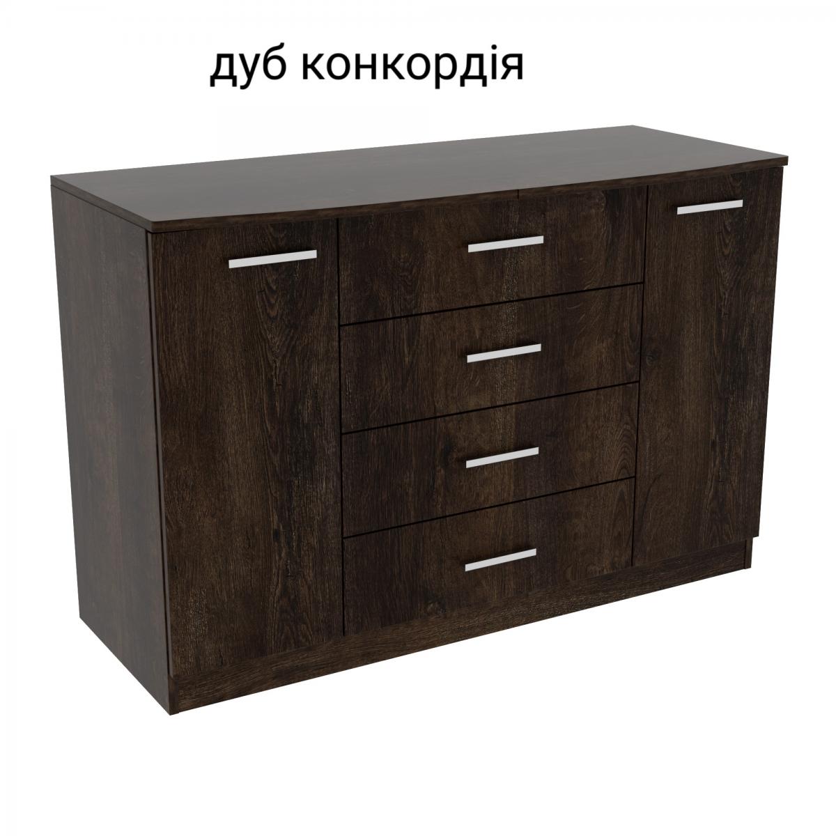 Комод Диана №3 ДСП (1200 х 450 х 800) дуб конкордия