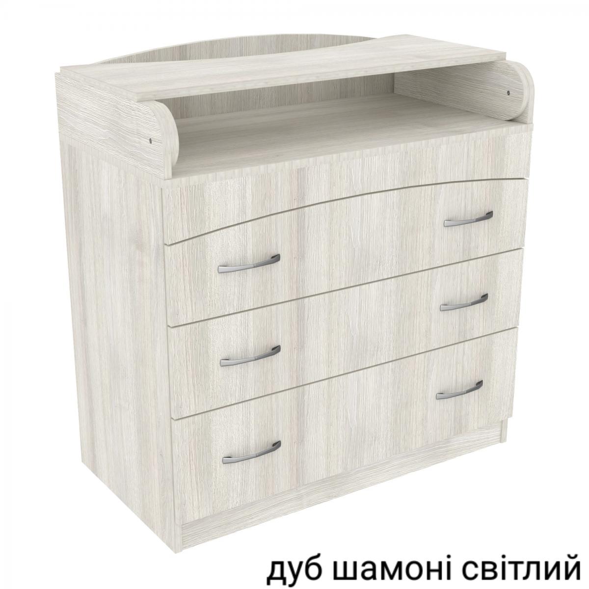 Комод пеленальный №2 (864 х 465 х 916) дуб шамони светлый